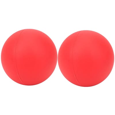 2 stuks Silicagel Massagebal Yoga Fitnessbal voor Pijn Stressverlichting Triggerpoint Therapie Rood rood