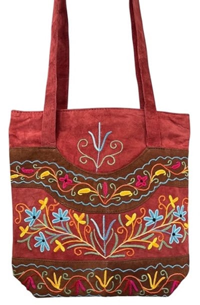 N3 Collecties Geborduurde Dames Schoudertas-Rood -(26 Cm X 25 Cm X 6 Cm)