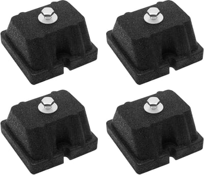 Trillingsdempende Pads - Rubberen Dempers - Geluidsreductie - Duurzame Rubberconstructie - 4 stuks - Zwart