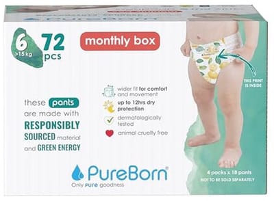 Luiers Zonder Merk - Babybroek Luiers Maat 6 (15+ kg) - 72 Luiers - Optimale Bescherming Dag en Nacht - Ultra Zacht en Huidvriendelijk
