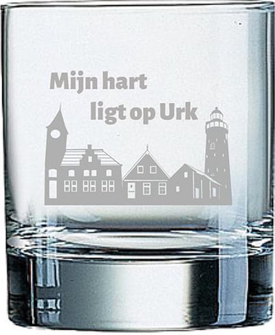 Gegraveerde Whiskeyglas 20cl Urk
