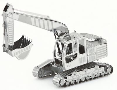 De Bouwplaats Graafmachine Bouwpakket - Metalen modelbouw vanaf 14 jaar
