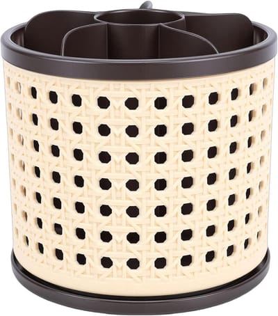 Make-up organizer - Draaibare houder - Cosmetica opbergen - 360 graden rotatie - 11.8 x 12 cm - Bruin