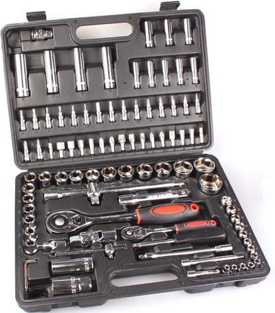 HW - Doppenset - Dopsleutelset - Ratelset - Ratel - Wrench - 94-delig - Uitgebreid - 1/2 - 1/4 - Gereedschap - Snelwisselfunctie