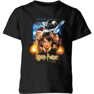 Harry Potter The Sorcerer's Stone Kids' T-Shirt - Black - 98/104 (3-4 jaar)
