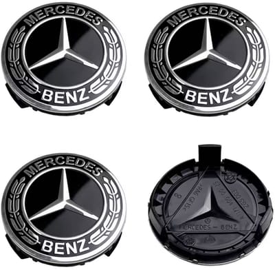 Mercedes‑Benz Wielnaafdoppen 75 mm – Set van 4 | Premium Velgemblemen | Perfecte Pasvorm voor Veel Mercedes Modellen