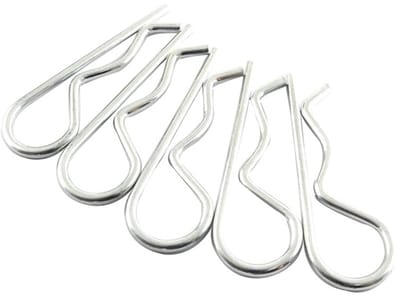 4 mm borgveer r type - borgklem - haarspeldveer - borg veer - borgbeugel - zekeringsveer - veiligheidsklem - klemveer
