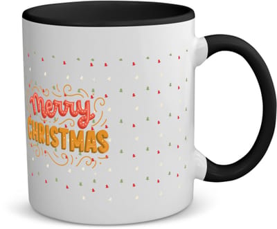 Akyol - kerst merry christmas koffiemok - theemok - zwart - Kerstmis - kerst beker - winter - kerst - christmas - kerst cadeau - 350 ML inhoud