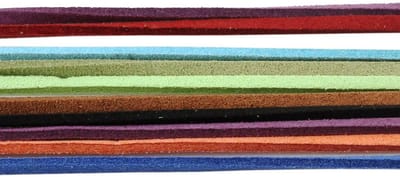 10 stuks halsband, velours, leren band, halsketting, 46 cm, sieradenband, ketting met karabijnsluiting en verlengketting, band, halskettingen voor doe-het-zelf sieraden maken (gemengde set)