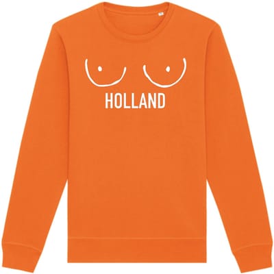 Voetbal Vrouwen sweater oranje - S - soBAD. | EK 2025 | Vrouwenvoetbal | Unisex | Hoodie | juli 2025