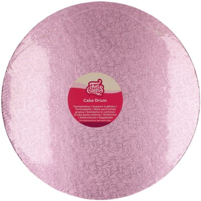 FunCakes Cake Drum Rond - Roze - Ø35,5 cm / 12 mm - Taartonderlegger - Taartkarton