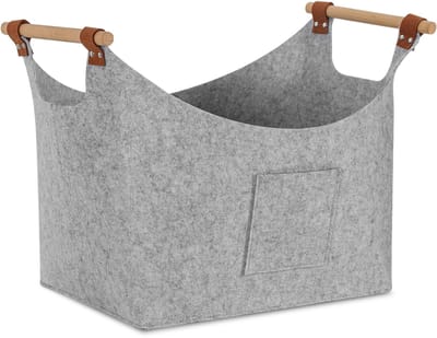 Houtmand Haardhout - opvouwbare brandhoutmand - Houtmand Open Haard 5mm - Lichtgrijs