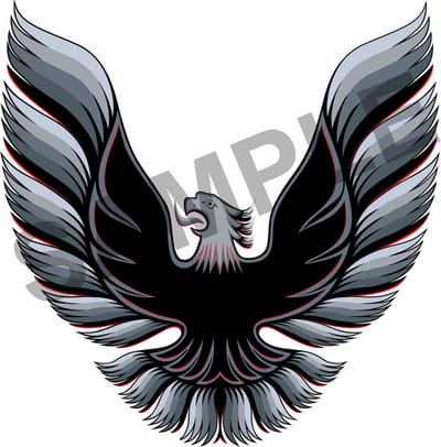 Pontiac Transam 1978-1981 Zijstickers Firebird replika zilver look