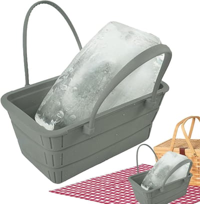 Feestijsemmer - Drinkemmer IJsemmer - Dranken Koelen - Opvouwbare Technologie - 3700 ml - Grijs