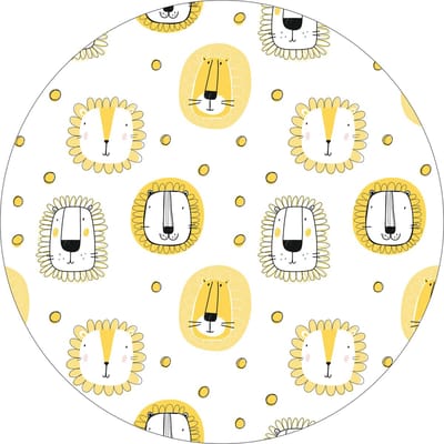 Vinyl | Vloerkleed vinyl rond | Leo | 95 cm Rond
