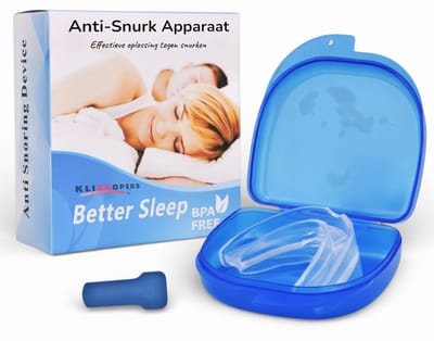 Klikkopers® - Anti Snurk Beugel – Antisnurkmiddel voor Volwassenen – Zacht Siliconen Mondstuk – Stop Met Snurken – Comfortabel & Draagbaar