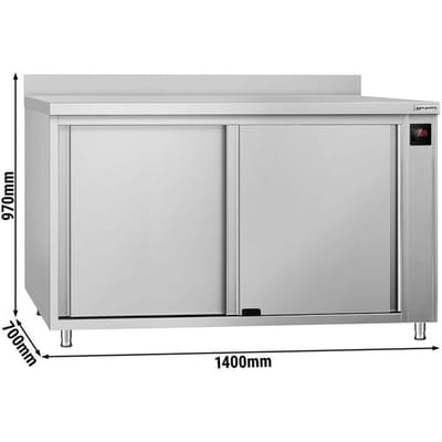 GGM Gastro Wärmeschrank ECO - 1400x700mm - mit Aufkantung & Schiebetüren - Digital