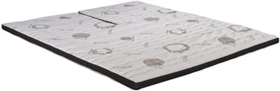 Split-topdekmatras Traagschuim NASA Bamboo Intense luxe - 140x200 - 7 cm dik - Anti-Allergie - Afritsbare en wasbare hoes