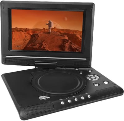 9,8 Inch Draagbare DVD-speler met Draaibaar Scherm en Ingebouwde TV/FM Tuner