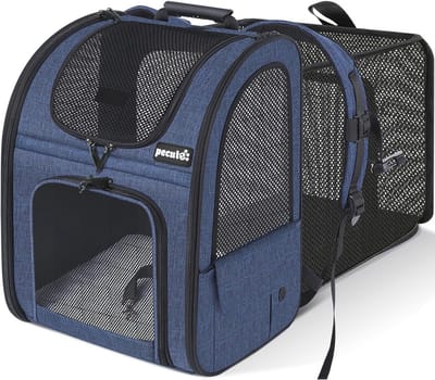 Hondentas XL voor Honden en Katten tot 10 kg - Opvouwbare Rugzak met Anti-Open Rits en Netvenster - Ideaal voor Huisdieren