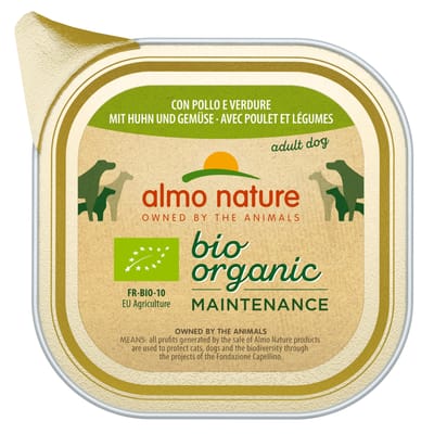 24x100g Bio Kip & Groente Almo Nature Daily Menu Hondenvoer