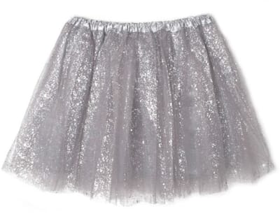 Tutu Tule - Zilver tutu rokje met voering - lengte rok 40 cm