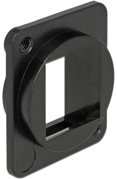 D-type montage frame voor 1 Keystone module / zwart