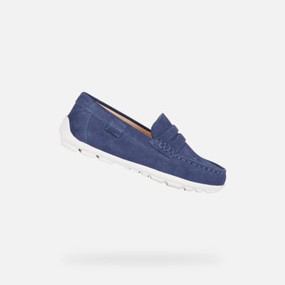 GEOX NEW FAST JONGENS Loafers - MARINEBLAUW/WIT - Maat 29