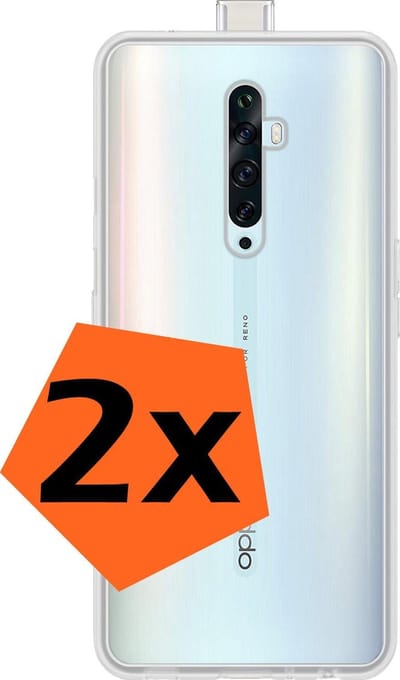Hoes - 2 Stuks - Geschikt voor OPPO Reno 2Z - Sterk & Shockproof - Case Siliconen - Back Cover - Telefoon Hoes - Transparant