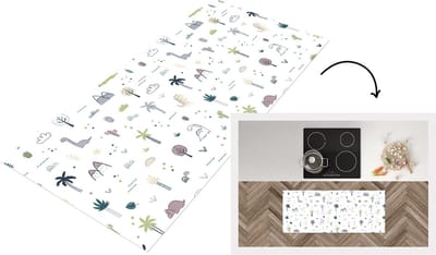 Keukenloper - Loper keuken - Dinosaurus - Bomen - Patronen - 120x50 cm - Keukenloper vinyl