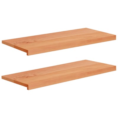 vidaXL - Raamprofielen - 2 - st - Gevoerd - 90 - x - 40 - x - 2 - cm - Massief - beukenhout