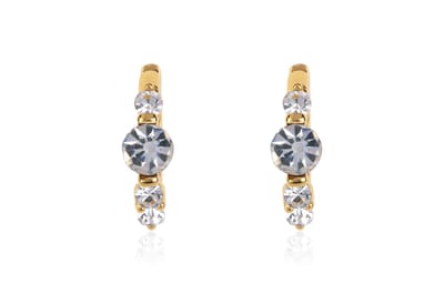 Di Lusso oorringen Ivy hoogwaardig messing 18k gouden plating gezet met zirkonia's