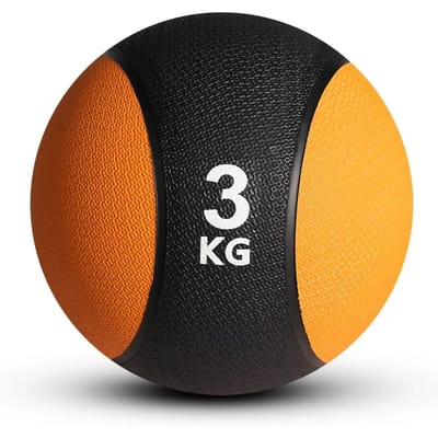 Sveltus Medicijnbal Rubber Zwart/Geel - 3kg
