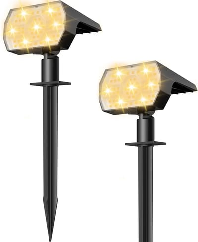 YONO Tuinverlichting op Zonne Energie - Tuinspots voor Buiten - Solar Prikspots - Grondspots - Set