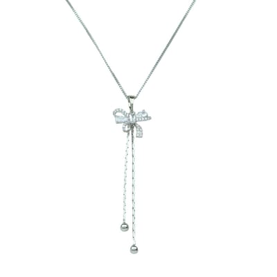 Double Knots Necklace Silver