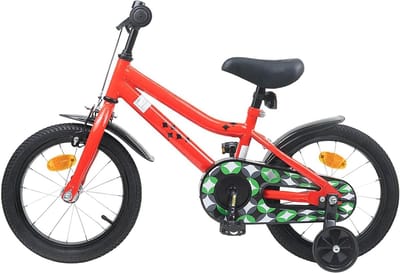 Kinderfiets - Klassieke fiets - Leren fietsen - Verstelbaar stuur en zadel - 16 inch - Rood