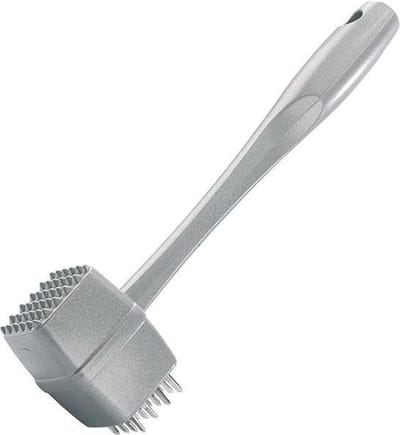 Westmark Vlees- en steakhamer, lengte: 23,8 cm, roestvrij staal/aluminium met speciale voedselveilige coating, Steakmaster, zilver, 62202260