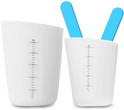 Cosensi- Maatbekerset 250/500 ml - Siliconen - 2 stuks - BPA-vrij - Duurzaam - Duidelijke schaal - Mengbeker