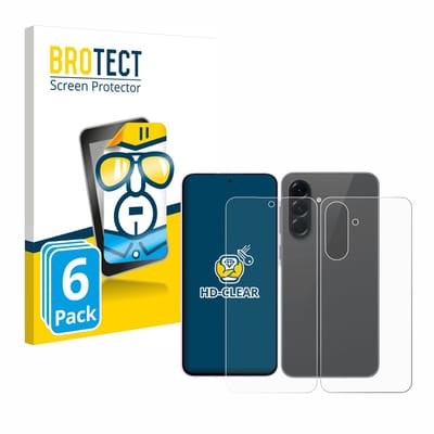 BROTECT - Screenprotector voor Samsung Galaxy A56 5G (Voor+Achter) - Folie Beschermfolie transparant 6 Stuks
