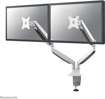Neomounts NM-D750DWHITE Monitorarm 2 schermen - 10-32" - 1-9 kg/scherm - gasveer - wit