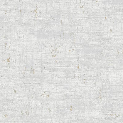 Pleister-look behang Profhome 396573-GU vliesbehang gestructureerd met structuur en metalen accenten grijs crèmewit goud 5,33 m2