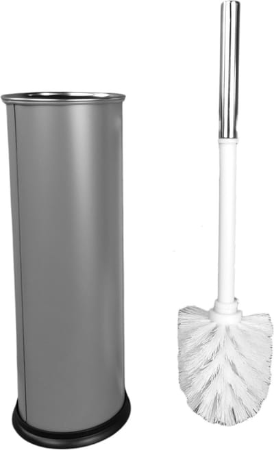 Framehack - Premium Toilet Borstel - Grijs - Met Houder - WC Borstel - Hoogwaardige Kwaliteit - Luxe Uitstraling