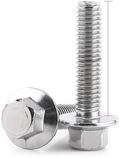 Dailygoods- Zeskantschroeven 10st - Roestvrij Staal SS304 - Flens - Sluitringkop - Bevestiging - M6 20mm - Bout