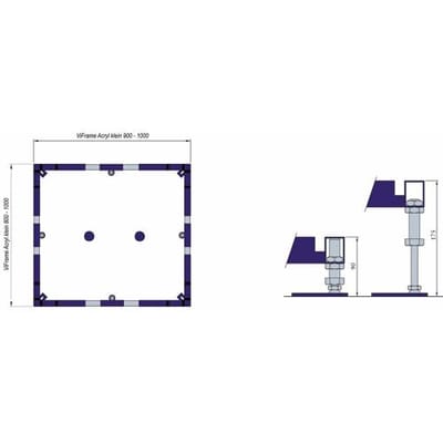 Villeroy & Boch ViFrame for smaller ceramic or acrylic shower trays up to 100 x 100 cm, U91412100