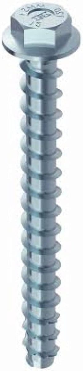 Schroefanker Set - Betonanker Montageanker - Bevestigen in Beton - Geoptimaliseerde Betondraad - 10x70 mm 25 stuks - Verzinkt