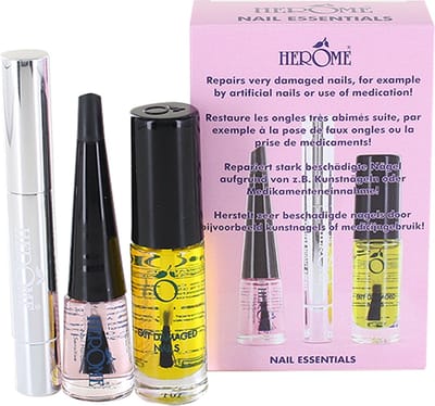 Herome 3-in-1 Nagelverzoring Set - Nagelverharder, Nagelolie en Nagelriemserum voor Beschadigde Nagels