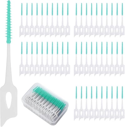 Interdentale Borstels - Tanddraad Stoker - Tanden Reinigen - 220 Stuks Pakket - 48 x 01 cm - Groen