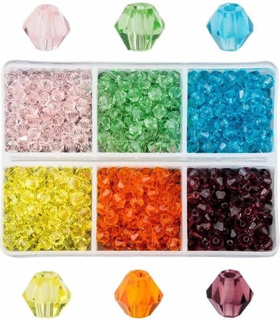 Fako Bijoux - DIY Kralen Set - Glas Kralen Facet Geslepen - Glaskralen - Sieraden Maken - 4mm - 600 Stuks - Macaron