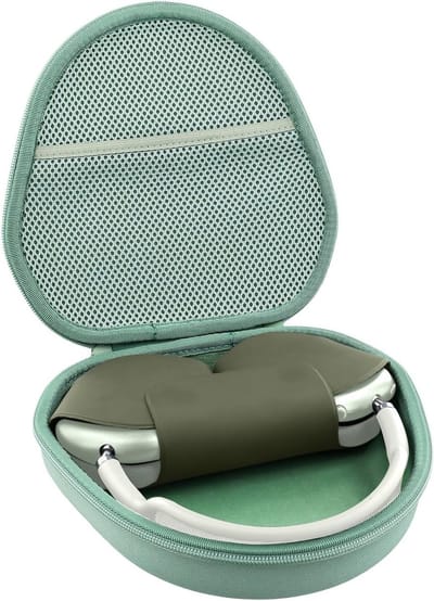 Duurzame Hard Case voor Draadloze Over-Ear Hoofdtelefoon, Geschikt voor Apple AirPods Max, Bescherming en Stijl (Groen)