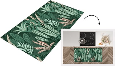 Keukenloper - Loper keuken - Bladeren - Exotische planten - Patroon - 120x60 cm - Keukenloper vinyl